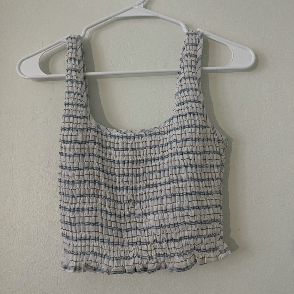 White stripped top
